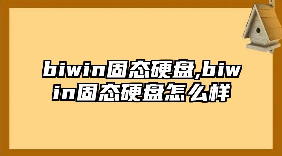 biwin固態(tài)硬盤,biwin固態(tài)硬盤怎么樣