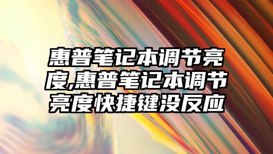 惠普筆記本調(diào)節(jié)亮度,惠普筆記本調(diào)節(jié)亮度快捷鍵沒反應(yīng)