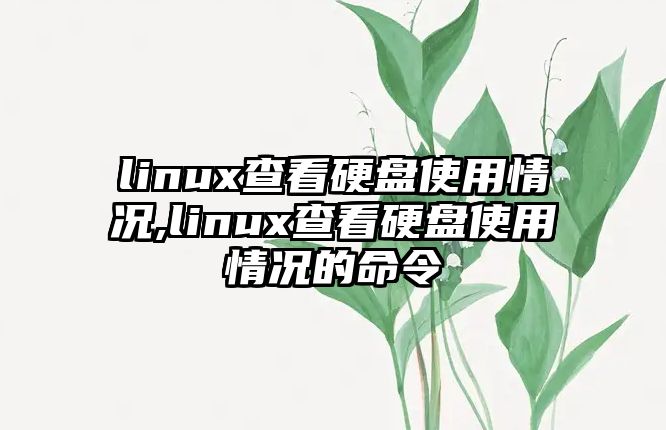 linux查看硬盤(pán)使用情況,linux查看硬盤(pán)使用情況的命令