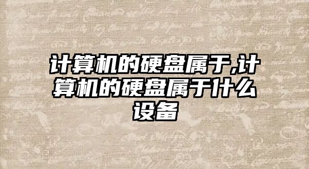 計算機(jī)的硬盤屬于,計算機(jī)的硬盤屬于什么設(shè)備